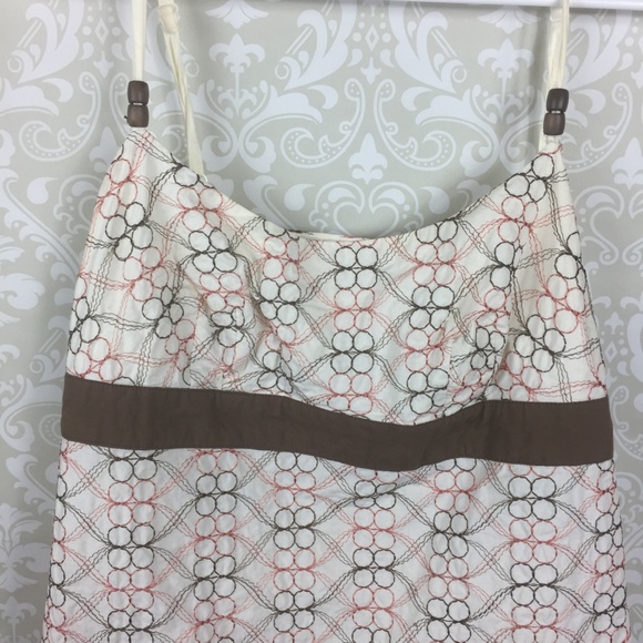 Cream Embroidered Ann Taylor Loft Cami - Picture 2 of 8